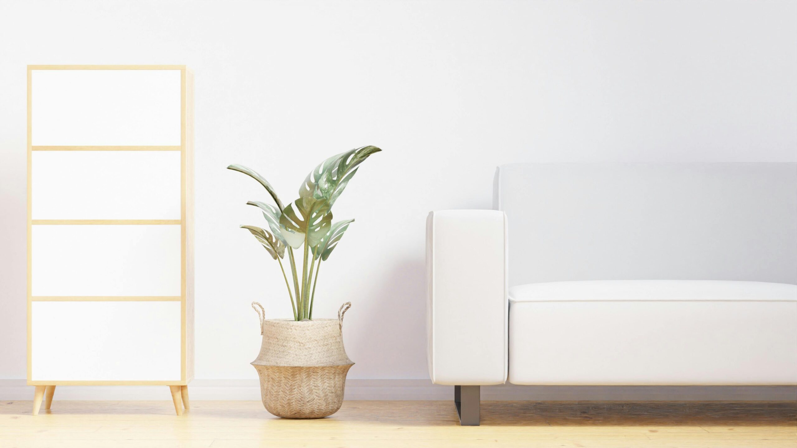 Simple and tidy room showing mindful spending habits