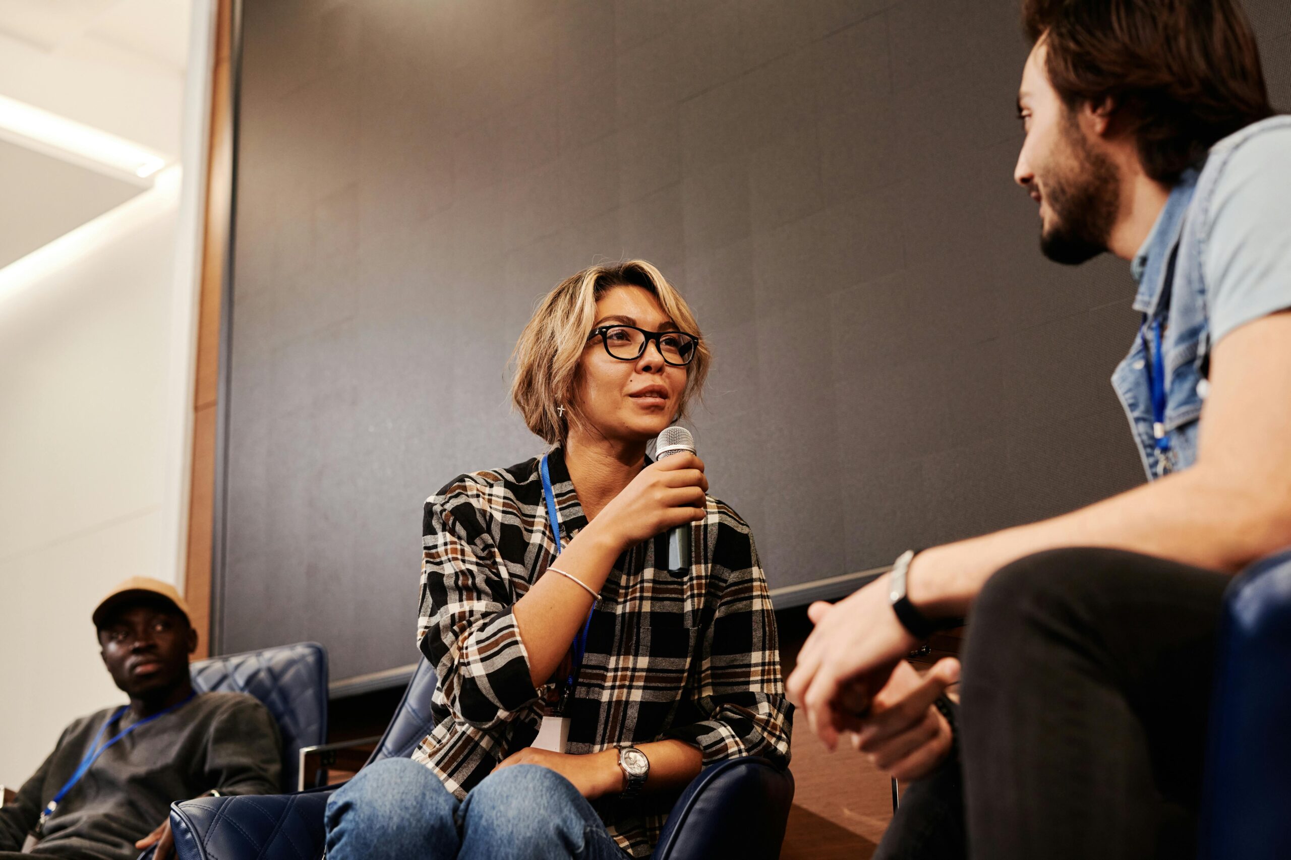 Graduate networking at a professional event