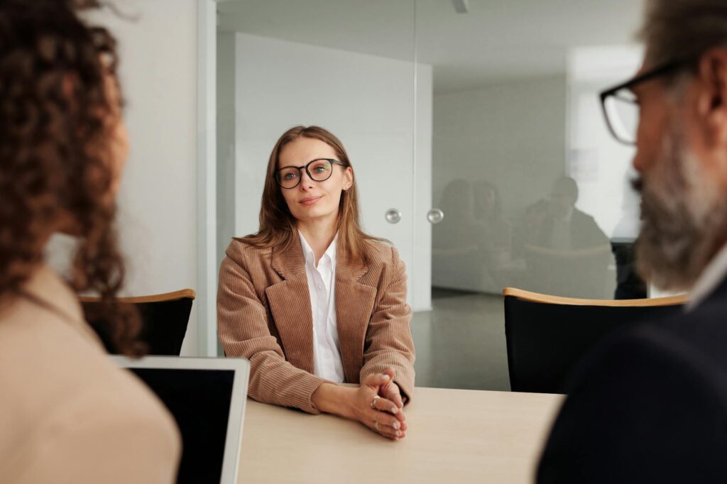 UK graduate attending a recruiter interview
