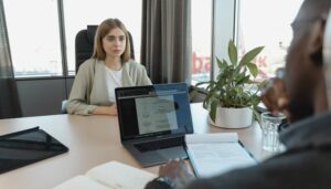 Job interview in progress