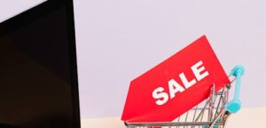 Shopping bags after a sale