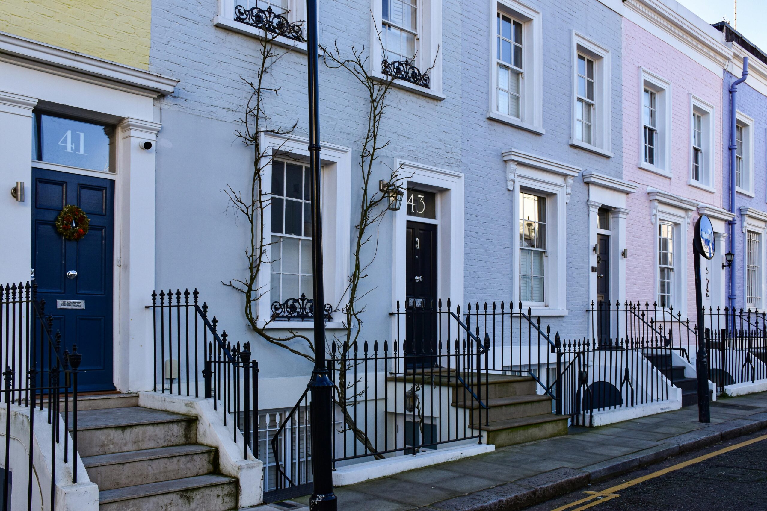Row of UK terraced houses typical of student rental streets