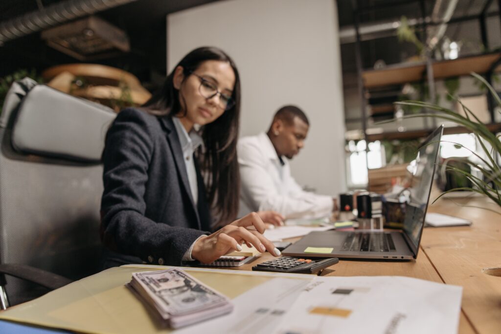 Accountancy firm professionals at work