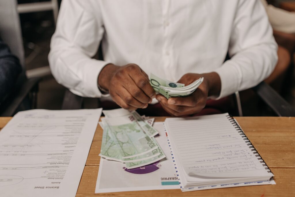 Counting a tight monthly budget