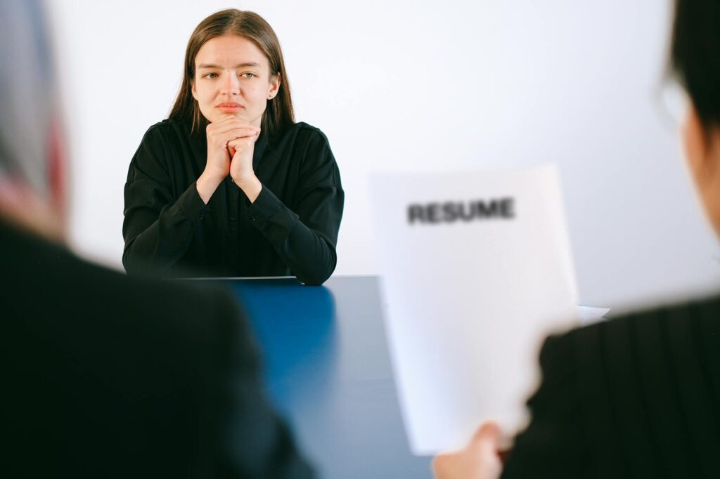 New graduate starting work in a modern office